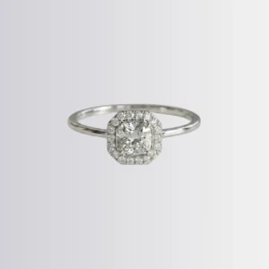 Lab Diamond Cushion Square Halo Engagement Ring