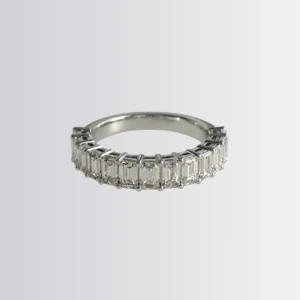 Lab Diamond Emerald Partial Eternity Ring