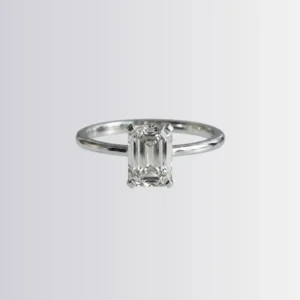 Emerald Solitaire Engagement Ring