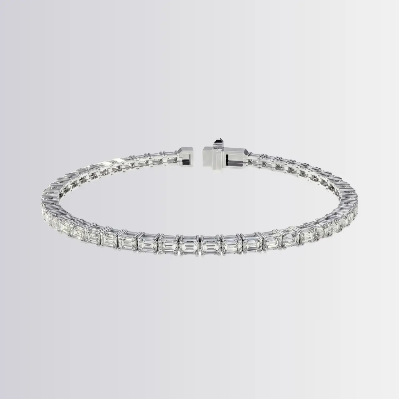 Lab Diamond Emerald Tennis Bracelet