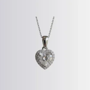 Lab Diamond Heart Halo Pendant