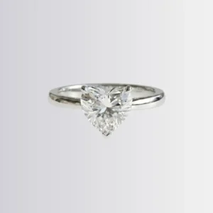 Heart Solitaire Engagement Ring