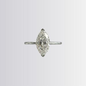 Lab Diamond Marquise Solitaire Engagement Ring