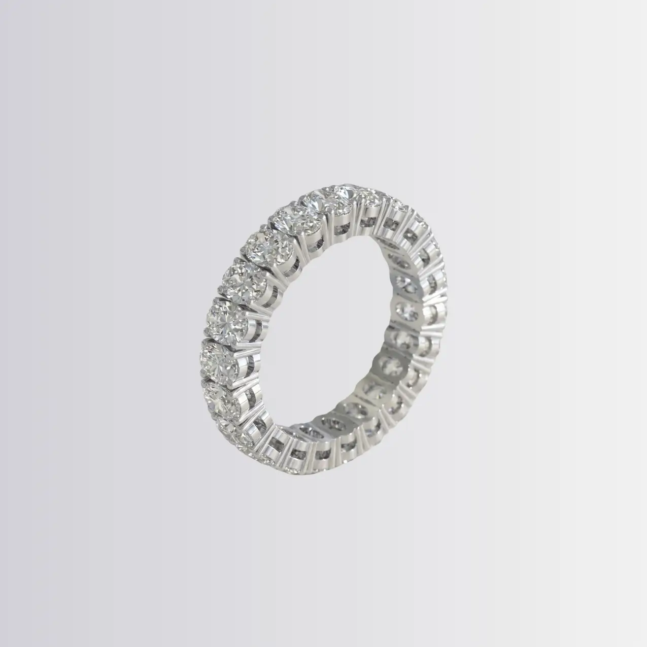 Lab Diamond Oval Full Eternity Ring - Image 2