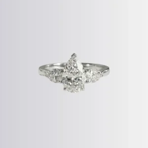 Lab Diamond Pear Trilogy - Pear Engagement Ring