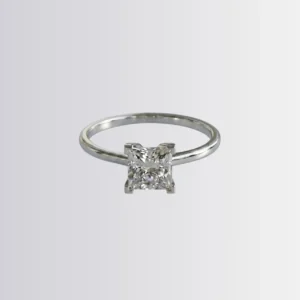 Lab Diamond Princess Solitaire Engagement Ring