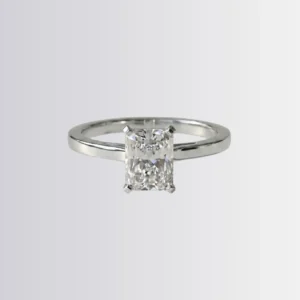 Lab Diamond Radiant Elongated Solitaire Engagement Ring