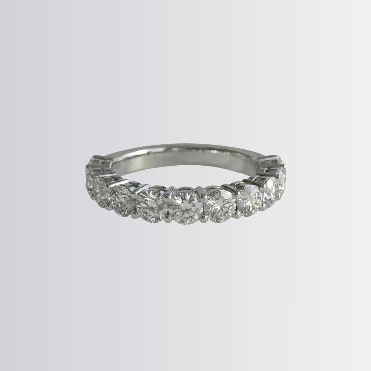 Lab Diamond Round Partial Eternity Ring