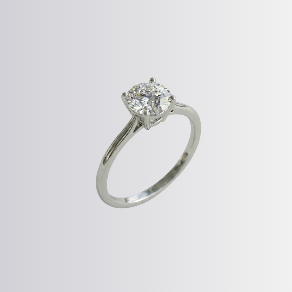 Round Solitaire Engagement Ring - Image 2