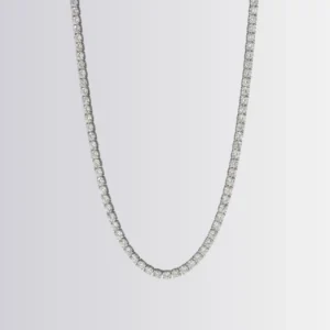 Lab Diamond Round Tennis Necklace