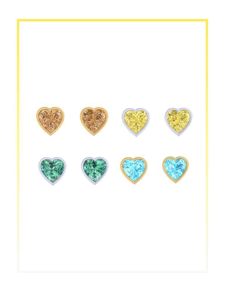 LJN Aurora Heart Studs - Image 2