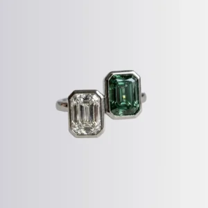 LJN Twin Emeralds Ring