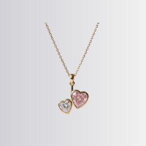 Colored Lab Diamond Twin Hearts Pendant
