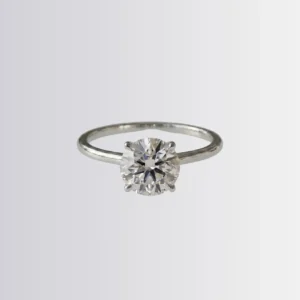Lab Diamond 4ct Round Solitaire Engagement Ring