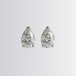 Lab Diamond 0.30ct Pear Solitaire Earrings