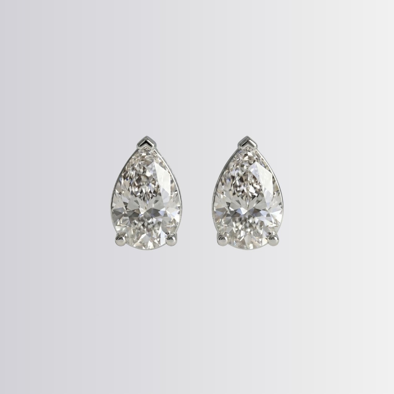 Lab Diamond 0.30ct Pear Solitaire Earrings