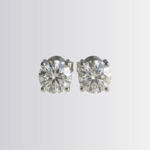 Lab Diamond 0.30ct Round Solitaire Earrings