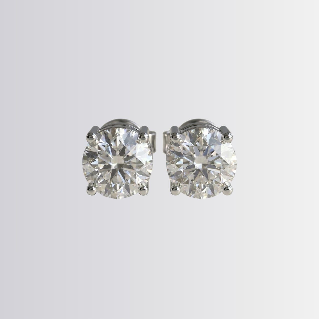 Lab Diamond 0.30ct Round Solitaire Earrings