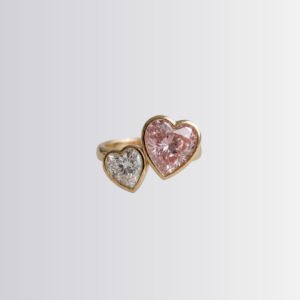 Lab Diamond 2.8ct Twin Hearts Ring